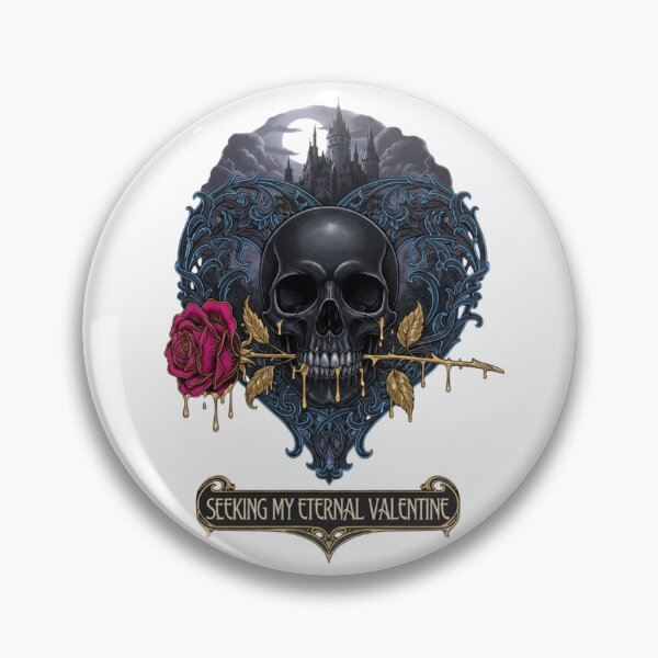 Item preview, Aurum Amantis - Seeking My Eternal Valentine - Gothic Skull & Castle designed and sold by KawisStarr.