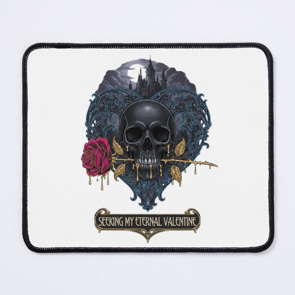 Item preview, Aurum Amantis - Seeking My Eternal Valentine - Gothic Skull & Castle designed and sold by KawisStarr.