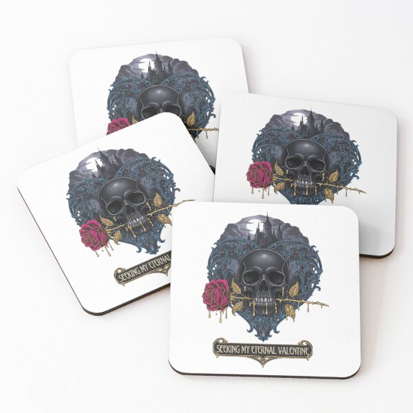 Item preview, Aurum Amantis - Seeking My Eternal Valentine - Gothic Skull & Castle designed and sold by KawisStarr.