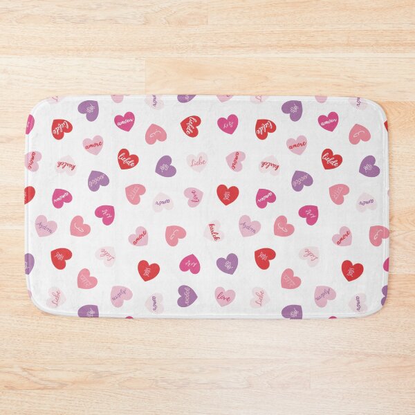 Item preview, love in different languages tiny hearts pattern designed and sold by winterpumpkin.
