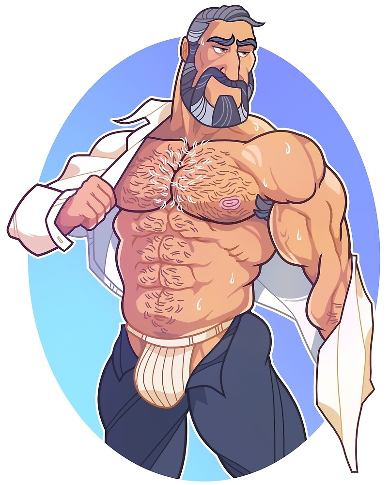 Gay Bear Daddy Taking Shirt Off Graphic