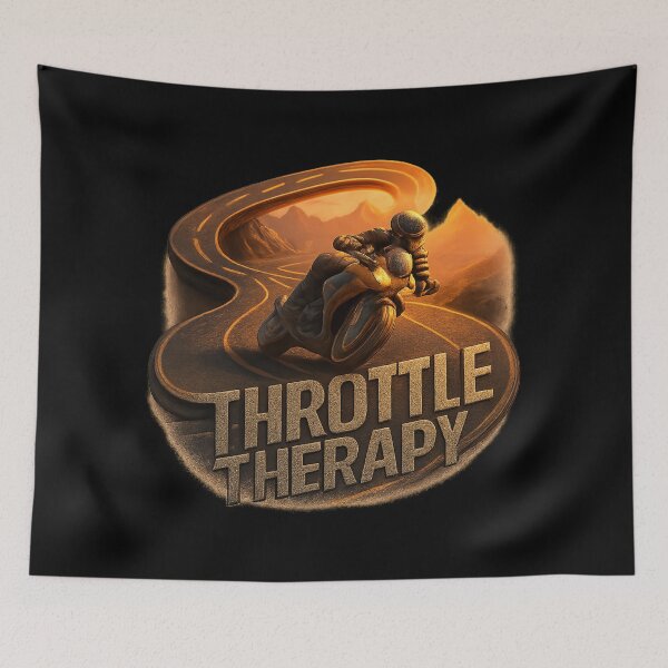 Item preview, Throttle Therapy - Sunset Ride Typography designed and sold by MKreative Studio.
