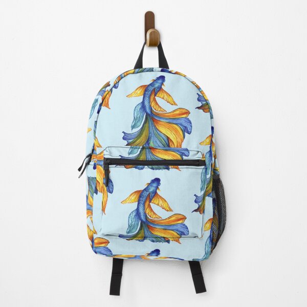 Item preview, Blue-yellow fish, Ukrainian art, Petrykivka style, author's drawing designed and sold by Sunflower-7.
