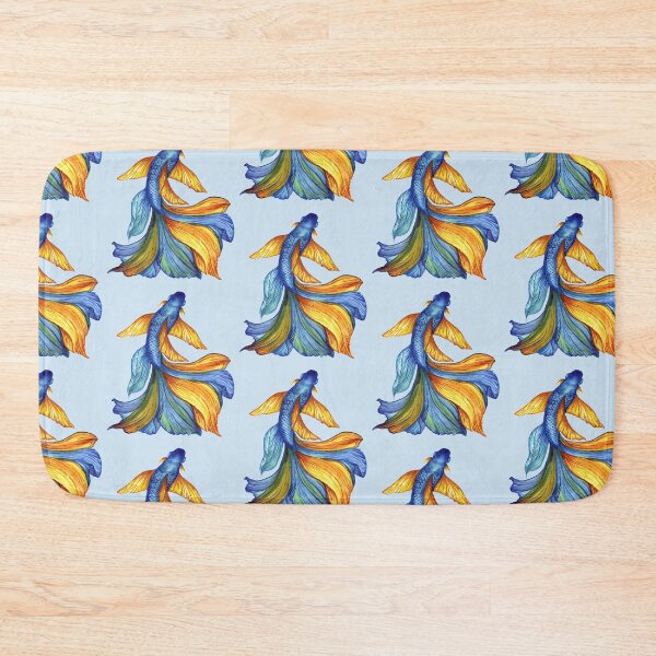 Item preview, Blue-yellow fish, Ukrainian art, Petrykivka style, author's drawing designed and sold by Sunflower-7.