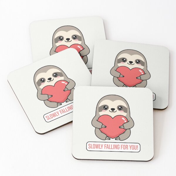 Item preview, Adorable Minimalist Kawaii Sloth Holding Red Heart Sticker designed and sold by arup7980.