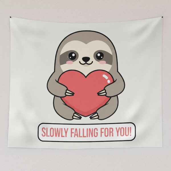 Item preview, Adorable Minimalist Kawaii Sloth Holding Red Heart Sticker designed and sold by arup7980.