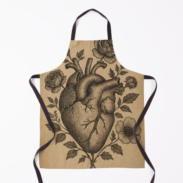 Item preview, Anatomical Heart Vintage Flowers | Botanical Engraving Tattoo designed and sold by Lyvion design.