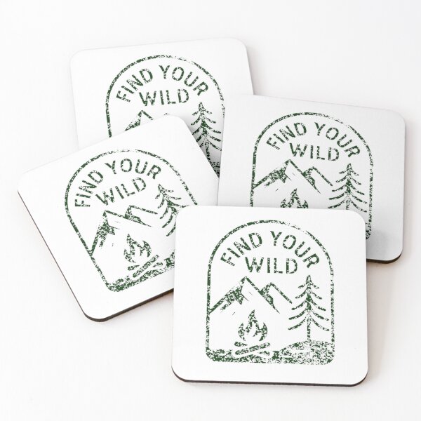Item preview, Find Your Wild Distressed Mountain Hiking Camping  designed and sold by The Axylen Store.