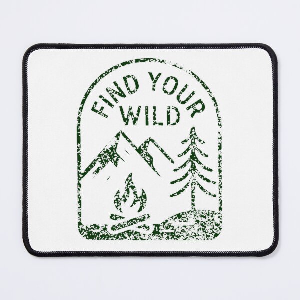 Item preview, Find Your Wild Distressed Mountain Hiking Camping designed and sold by The Axylen Store.