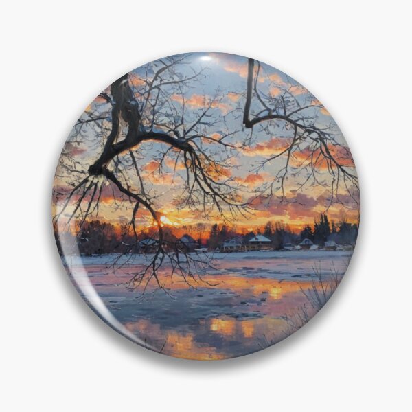 Item preview, A winter evening at Maschsee lake, Hanover designed and sold by sid1802.
