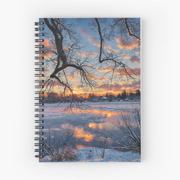 Item preview, A winter evening at Maschsee lake, Hanover designed and sold by sid1802.