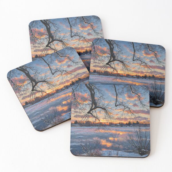Item preview, A winter evening at Maschsee lake, Hanover designed and sold by sid1802.