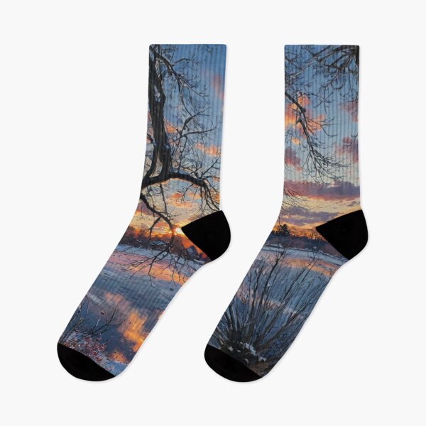Item preview, A winter evening at Maschsee lake, Hanover designed and sold by sid1802.