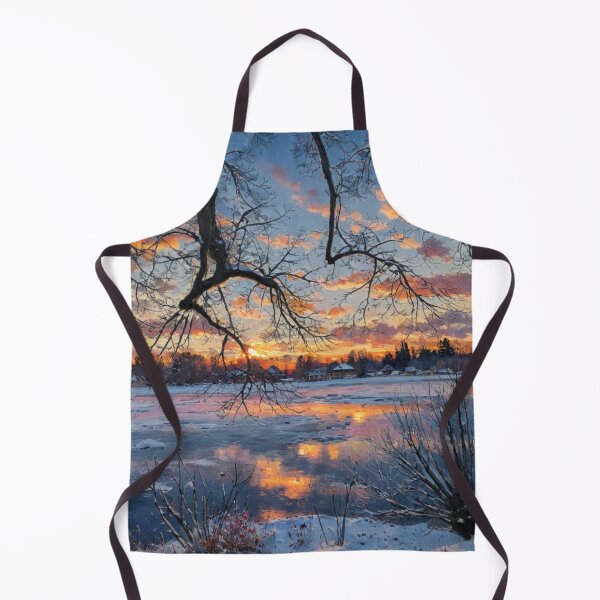 Item preview, A winter evening at Maschsee lake, Hanover designed and sold by sid1802.