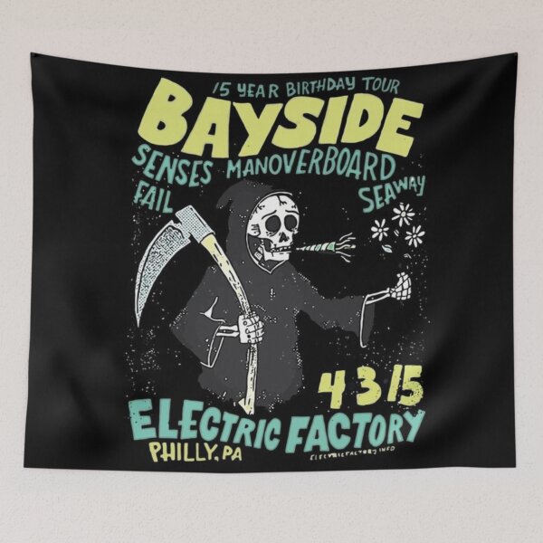 Item preview, Bayside Man Overboard Senses Fail Electric Factory Poster designed and sold by Jaimeftw.