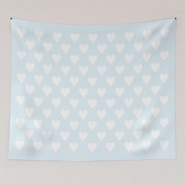 Item preview, Small WHITE & PALE BLUE LOVE HEARTS designed and sold by RachelMacht.