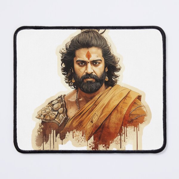 Item preview, Vijay Fierce Ancient Indian Warrior Illustration – Power, Valor & Mythic Strength designed and sold by Vvmd.