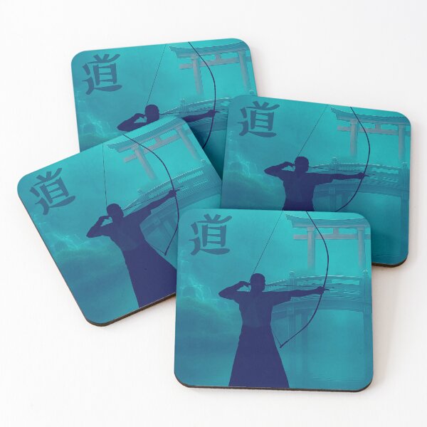 Item preview, Kyudo Archer - Japanese Zen Archery in Misty Landscape designed and sold by darekkocurek.