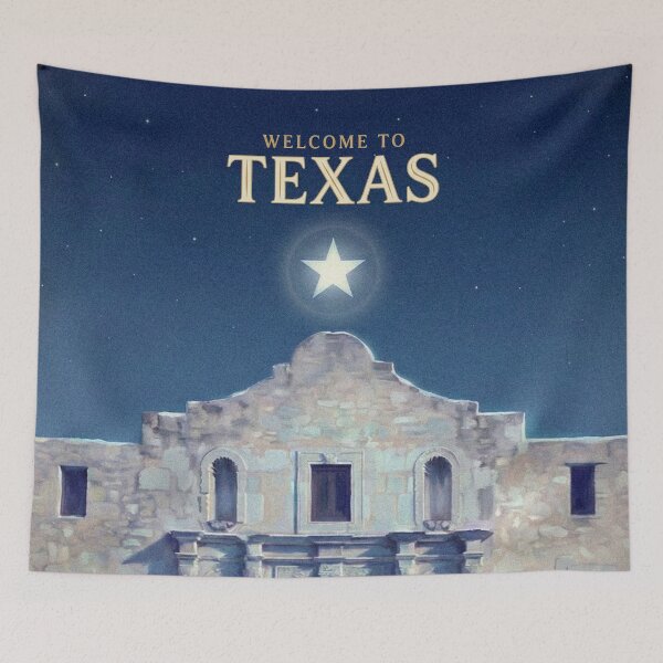 Item preview, Vintage Texas Alamo Poster Shrine of Liberty Retro Art designed and sold by Cozy-Old-Pub.