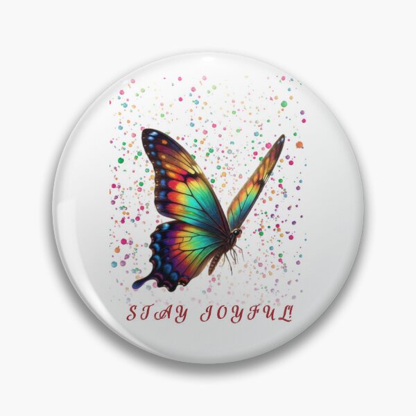 Item preview, Stay joyful! Butterfly on white background designed and sold by wizard-work.