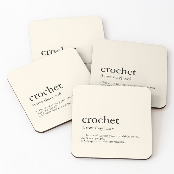 Item preview, Crochet Dictionary Definition - Cheaper Than Therapy designed and sold by Chigurena.