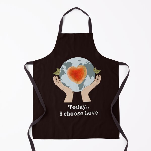 Item preview, Hands holding up the world with a heart, saying today I choose love. designed and sold by spinningvisions.