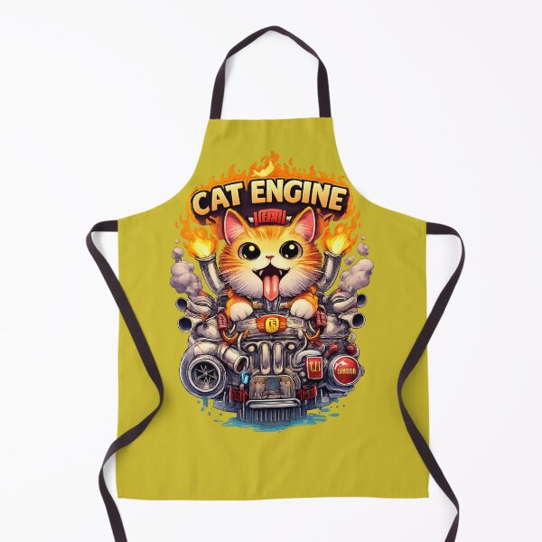 Item preview, Cat Engine – Funny Mechanic Cat Shirt designed and sold by © Zenscape Studio 2025.