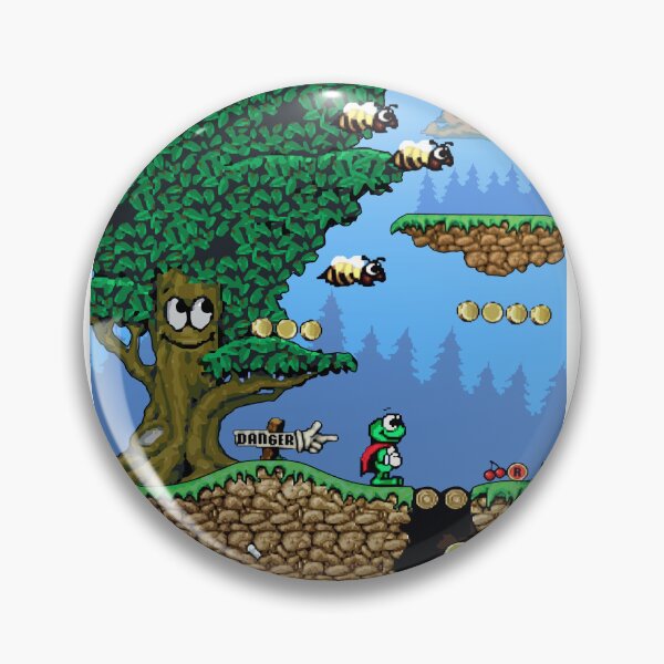 Item preview, Superfrog - Pixel art Posters inspired by amiga commodore game designed and sold by darekkocurek.