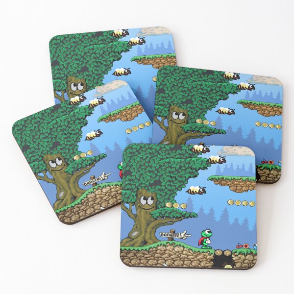 Item preview, Superfrog - Pixel art Posters inspired by amiga commodore game designed and sold by darekkocurek.