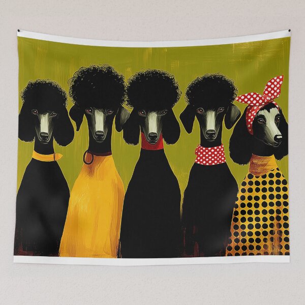 Item preview, Stylish Poodles in Bright Attire designed and sold by lautir.