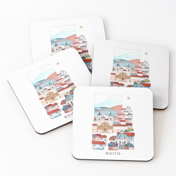 Item preview, Quito Watercolor Cityscape Art designed and sold by ReynoIllustration.