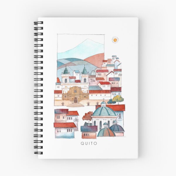 Item preview, Quito Watercolor Cityscape Art designed and sold by ReynoIllustration.