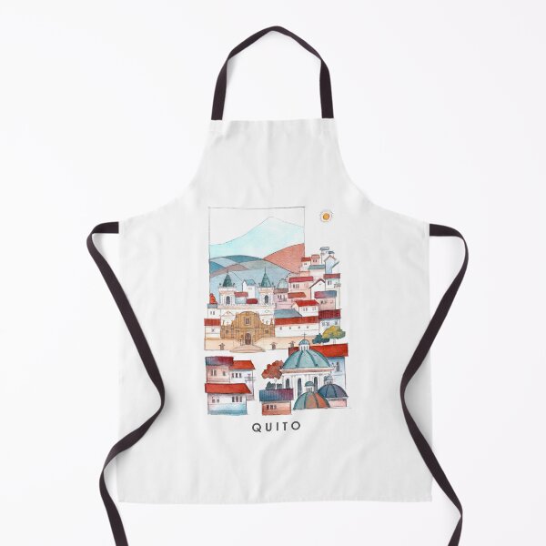 Item preview, Quito Watercolor Cityscape Art designed and sold by ReynoIllustration.