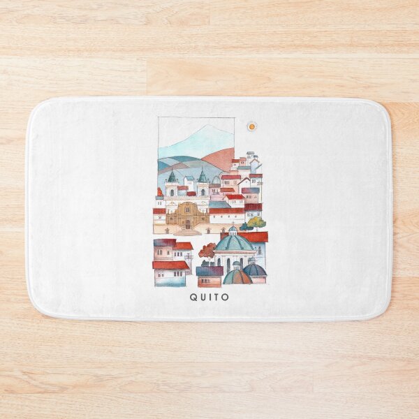 Item preview, Quito Watercolor Cityscape Art designed and sold by ReynoIllustration.