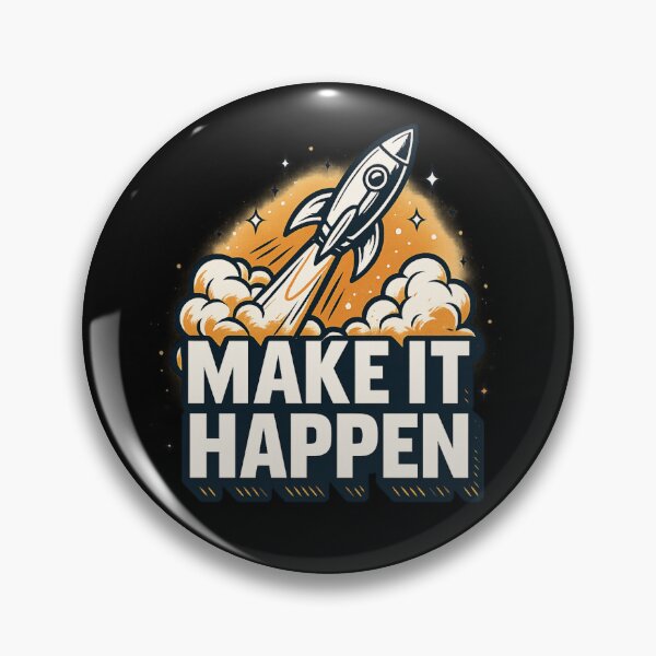 Item preview, MAKE IT HAPPEN - Rocket Launch Motivation Design designed and sold by MKreative Studio.