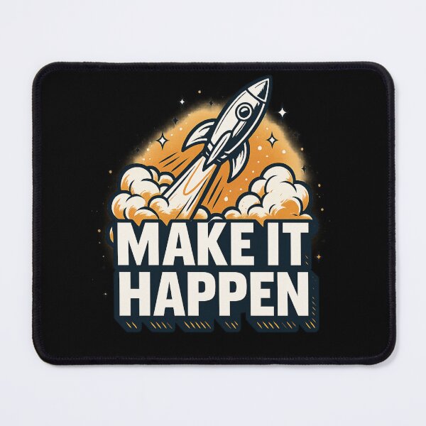 Item preview, MAKE IT HAPPEN - Rocket Launch Motivation Design designed and sold by MKreative Studio.