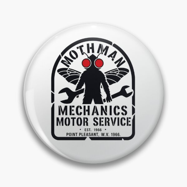 Item preview, Mothman Mechanics Logo designed and sold by CryptidOutfittersCo.