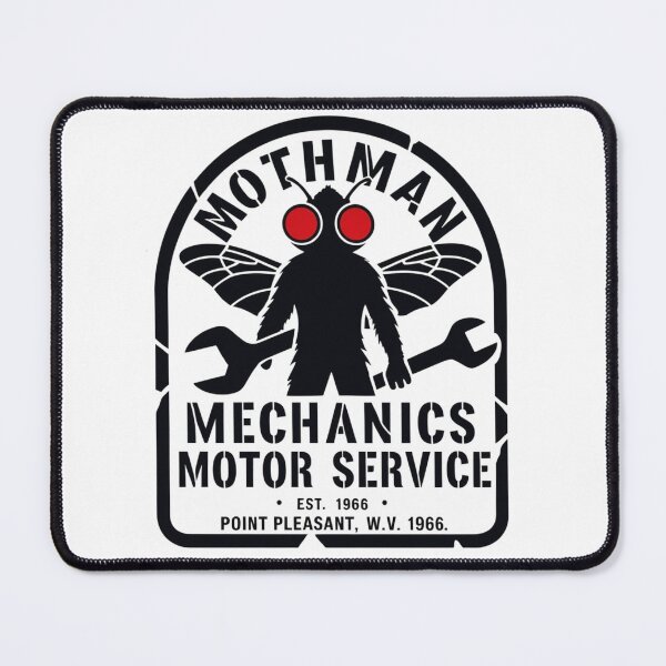 Item preview, Mothman Mechanics Logo designed and sold by CryptidOutfittersCo.