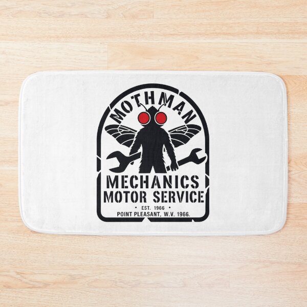 Item preview, Mothman Mechanics Logo designed and sold by CryptidOutfittersCo.