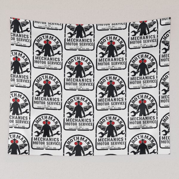 Item preview, Mothman Mechanics Logo designed and sold by CryptidOutfittersCo.