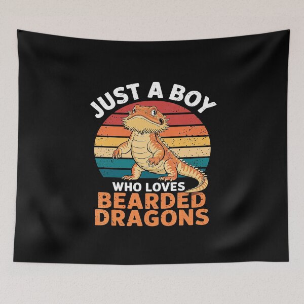 Item preview, Just a Boy who loves Bearded Dragons Shirt Lizard Lovers designed and sold by MythWoot.