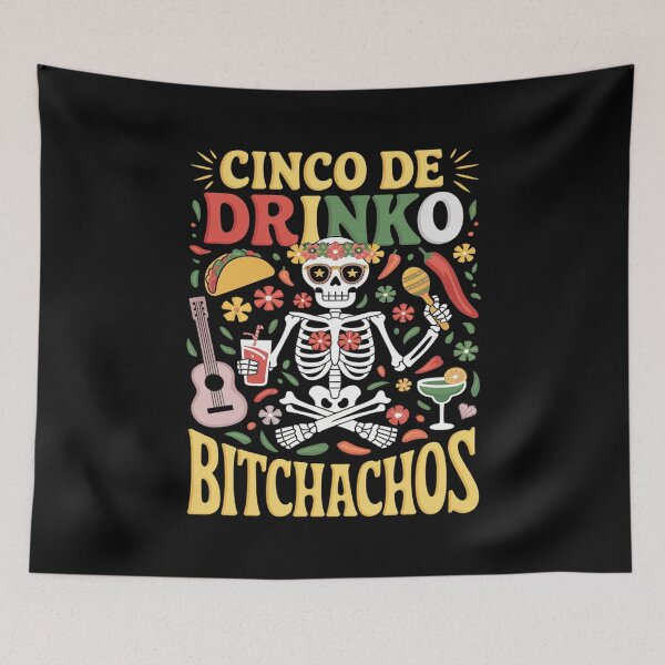 Item preview, Cinco De Drinko Bitchachos Cinco De Mayo Drinking  designed and sold by AquaKiev.