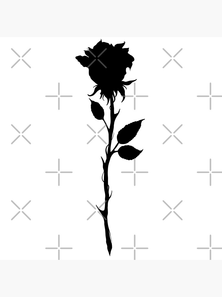 Simple Rose Silhouette  Art Board Print for Sale by accrescent