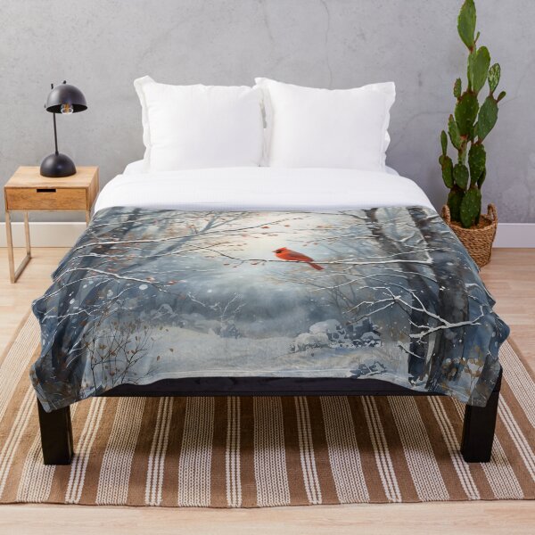 Item preview, Cardenal rojo Invierno Nieve Bosque designed and sold by DrewRomeoCo.
