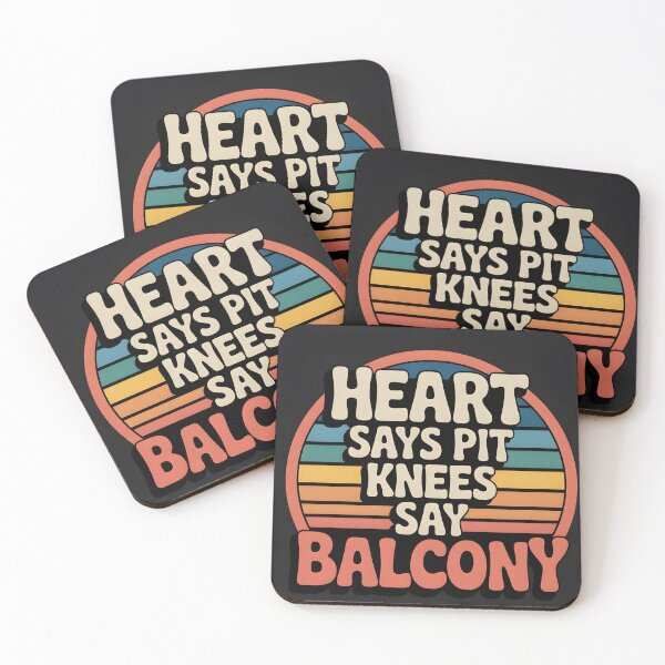Item preview, Heart Says Pit Knees Say Balcony – Retro Sunset Tee designed and sold by Viktorio Art Shop.