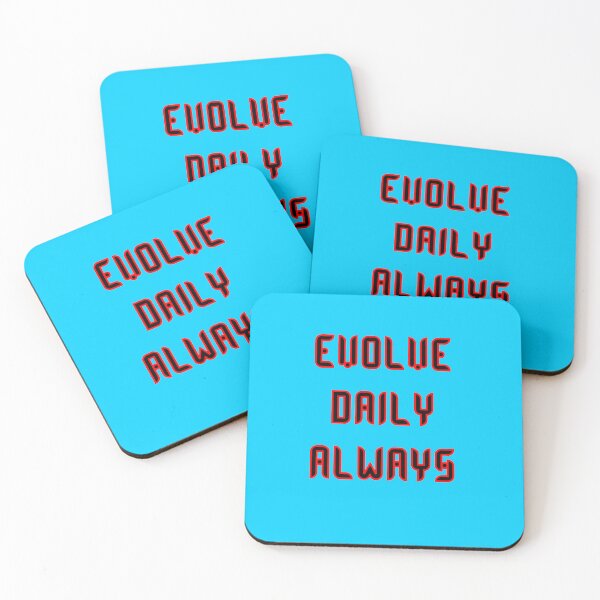 Item preview, Evolve Daily Always Typography Bold Red Outline Black Text designed and sold by GlidedFeather.