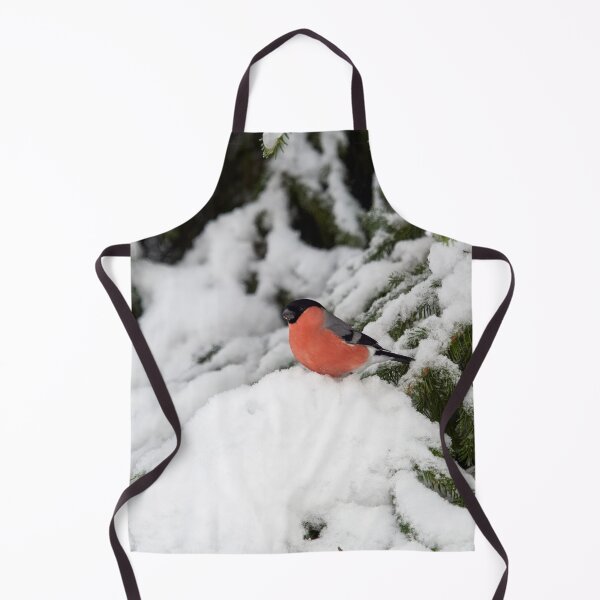 Item preview, Eurasian bullfinch winterscape in spruce designed and sold by Jouko Lehto Photography.