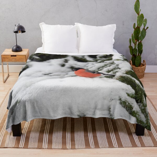 Item preview, Eurasian bullfinch winterscape in spruce designed and sold by Jouko Lehto Photography.