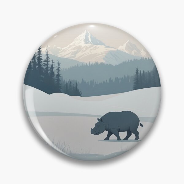 Item preview, Calm Winter Hippo designed and sold by NeatThingLover.