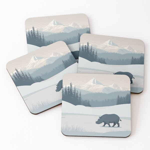 Item preview, Calm Winter Hippo designed and sold by NeatThingLover.